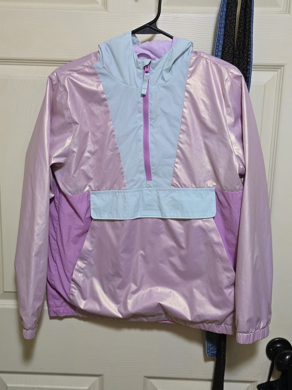 Cat & Jack Pink and Light Blue Colorblock Hooded Size 14